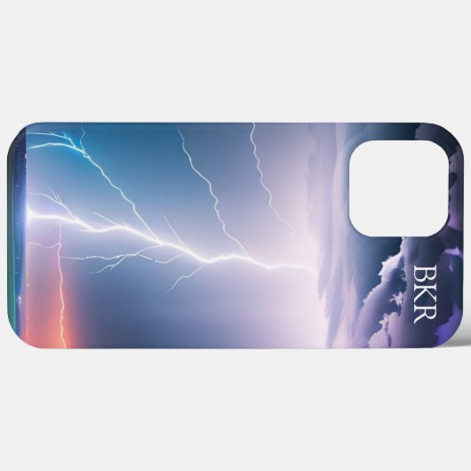 Bliksemschicht op Water Monogram Case-Mate iPhone Case (Achterkant (horizontaal))