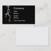 Bliksemschicht op zwart visitekaartje (Voorkant / Achterkant)