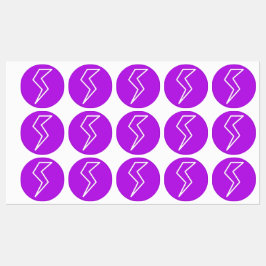 Bliksemschicht rond labels