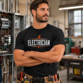 Bliksemschicht T-shirt Elektricien Leven Werk T-sh