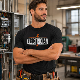Bliksemschicht T-shirt Elektricien Leven Werk T-sh