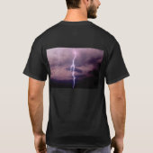 Bliksemschicht tijdens storm t-shirt (Achterkant)