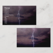 Bliksemschicht tijdens storm visitekaartje (Voorkant / Achterkant)
