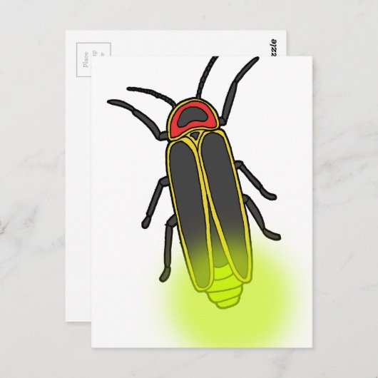 bliksemschicht verlicht briefkaart (Voorkant / Achterkant)