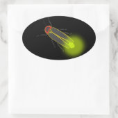 bliksemschicht verlicht ovale sticker (Tas)