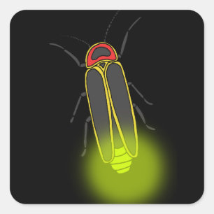 bliksemschicht verlicht vierkante sticker