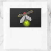 bliksemschicht vliegverlichting rechthoekige sticker (Tas)