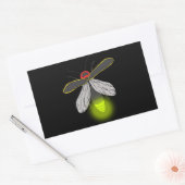 bliksemschicht vliegverlichting rechthoekige sticker (Envelop)