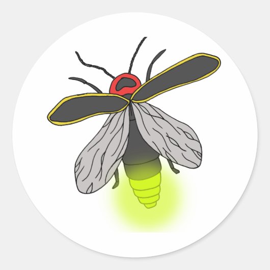 bliksemschicht vliegverlichting ronde sticker (Voorkant)