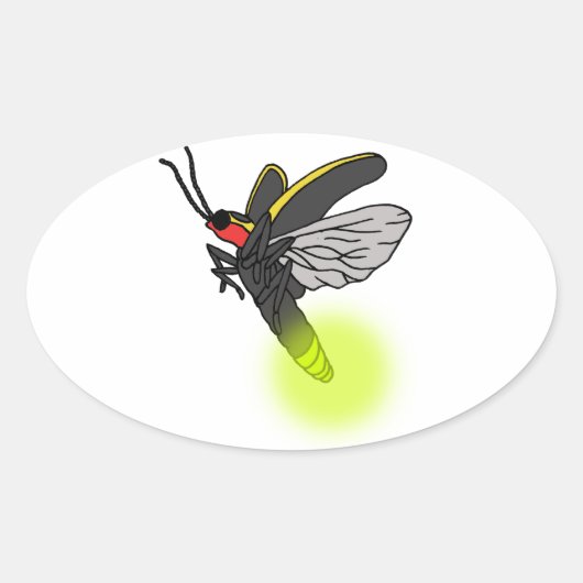 bliksemschicht vlucht 2 verlicht ovale sticker (Voorkant)