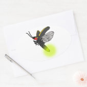 bliksemschicht vlucht 2 verlicht ovale sticker (Envelop)