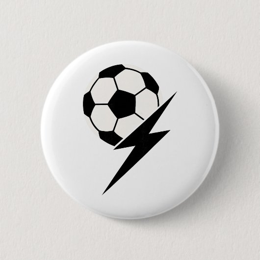Bliksemschicht Voetbalcoach Instructeur Of Teamlei Ronde Button 5,7 Cm (Voorkant)