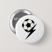 Bliksemschicht Voetbalcoach Instructeur Of Teamlei Ronde Button 5,7 Cm (Voorkant /achterkant)