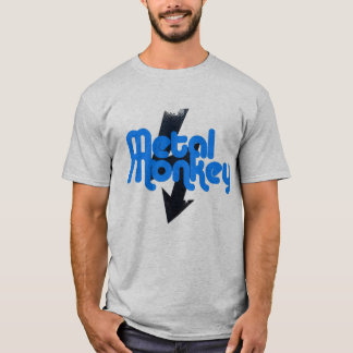 bliksemschicht voor metalen aap t-shirt