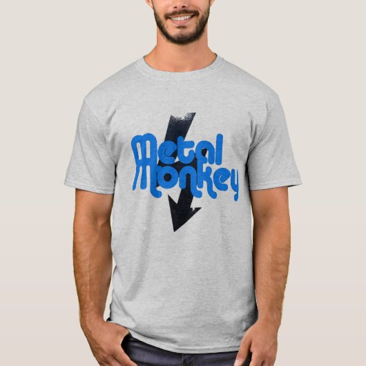 bliksemschicht voor metalen aap t-shirt (Voorkant)