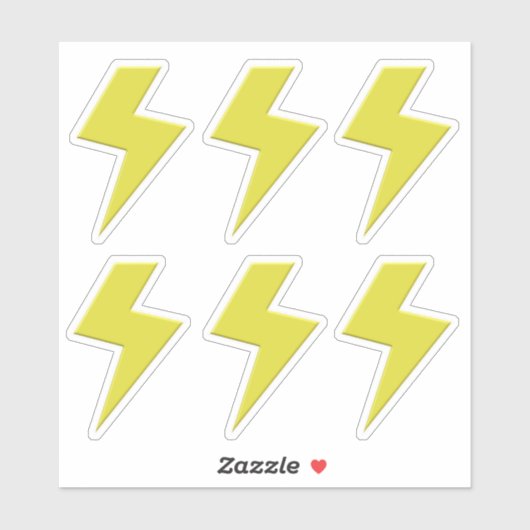Bliksemschicht x 6 sticker (Vel)