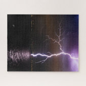 Bliksemschichten boven Lake Washington Legpuzzel (Horizontaal)