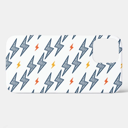 bliksemschichten doedelen naadloze flitser Case-Mate iPhone case (Achterkant (horizontaal))