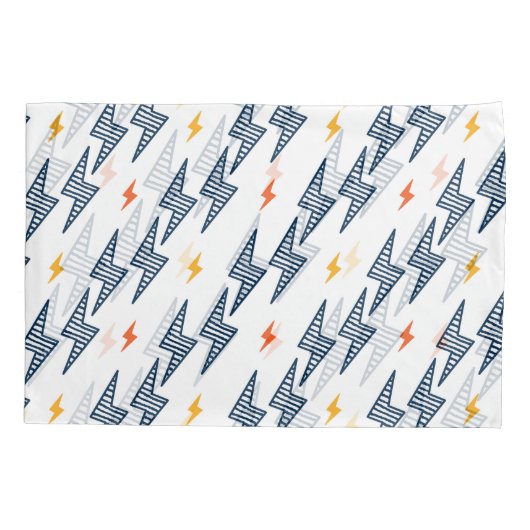 bliksemschichten doedelen naadloze flitser kussensloop (Achterkant)