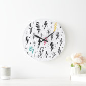 Bliksemschichten, handgetekende doodle set. grote klok (Huis)