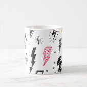 Bliksemschichten, handgetekende doodle set. koffiemok (Center)