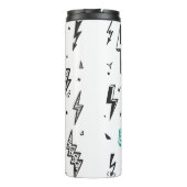 Bliksemschichten, handgetekende doodle set. thermosbeker (Achterkant)