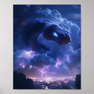BliksemsLang over de Stad Poster