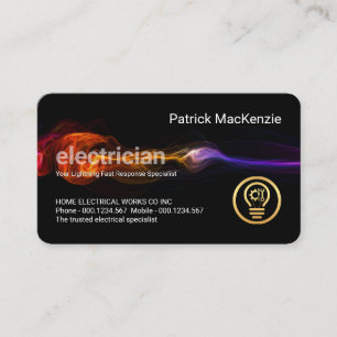 Bliksemsnelle Blikseminslag Elektrotechnische Dien Visitekaartje