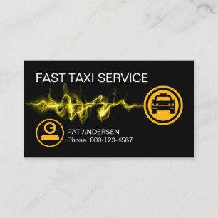 Bliksemsnelle Taxi Service Rijdt Visitekaartje