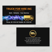 Bliksemsnelle vrachtwagenvervoersdienst visitekaartje (Voorkant / Achterkant)