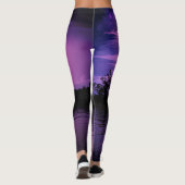 Bliksemstorm boven waterroze en paars leggings (Achterkant)