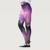 Bliksemstorm boven waterroze en paars leggings (Links)