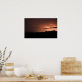 BliksemStorm buiten Quartzite, Arizona Poster (Keuken)