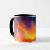 Bliksemstorm die Neon Bout Ontwerp Treft Mok (Voorkant links)