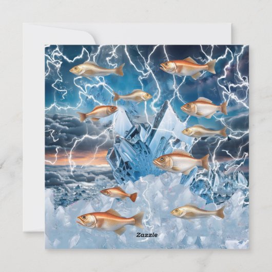 Bliksemvis Feestdagenkaart (Achterkant)