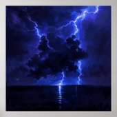 Bliksemwolk - Natuur Kunst Design Poster (Voorkant)