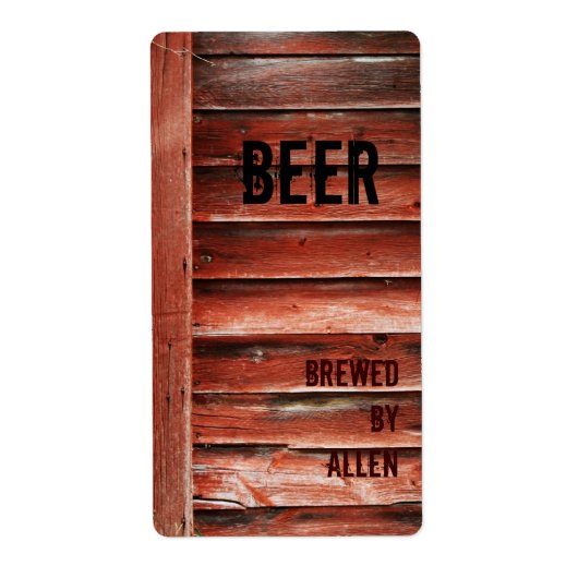 bliksetiket van hout etiket (Voorkant)