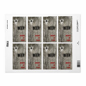bliksetiket van hout etiket (Full Sheet)