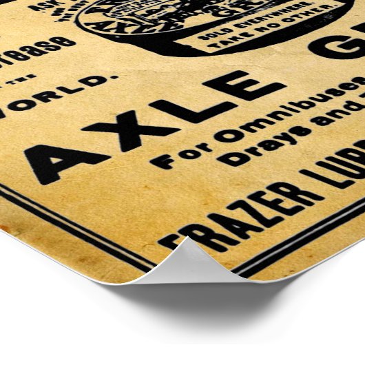 blikvangers Axel Grease automobieldruk Poster (Hoek)