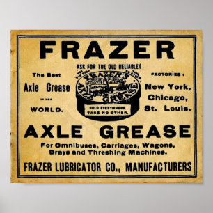 blikvangers Axel Grease automobieldruk Poster