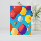 Blikvangers gekleurd vieren Flat Card Gefeliciteer Bedankkaart (Staand voorkant)