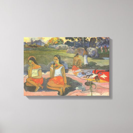 Blikzinnige drowsiness van Paul Gauguin, kunst Canvas Afdruk (Voorkant)