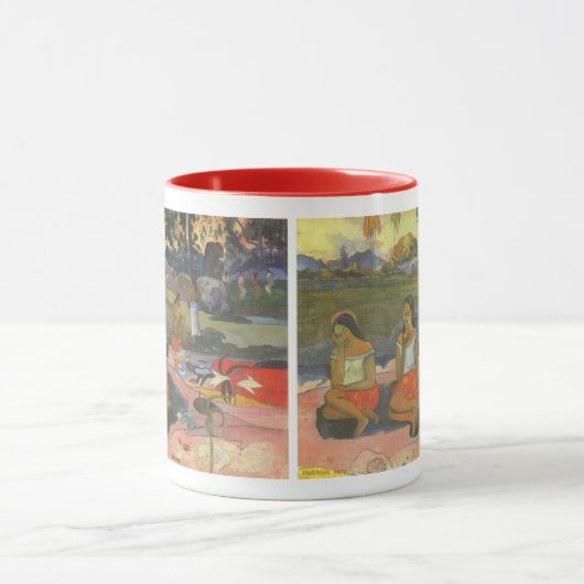 Blikzinnige drowsiness van Paul Gauguin,  kunst Mok (Midden)