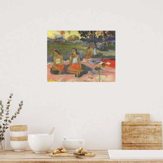 Blikzinnige drowsiness van Paul Gauguin,  kunst Poster (Keuken)