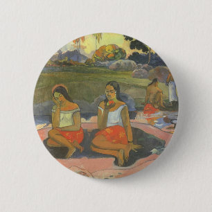 Blikzinnige drowsiness van Paul Gauguin,  kunst Ronde Button 5,7 Cm