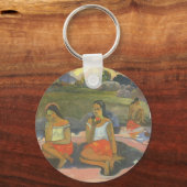 Blikzinnige drowsiness van Paul Gauguin, kunst Sleutelhanger (Achterkant)
