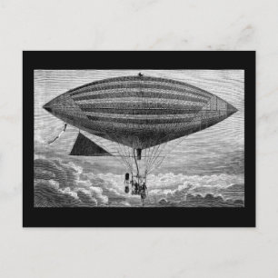 Blimp Airship Diriable  Flying Machine Pos Briefkaart