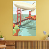 Blimp Luchtballon Canvas Afdruk (Insitu (Woonkamer))