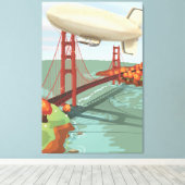 Blimp Luchtballon Canvas Afdruk (Insitu (Houten vloer))