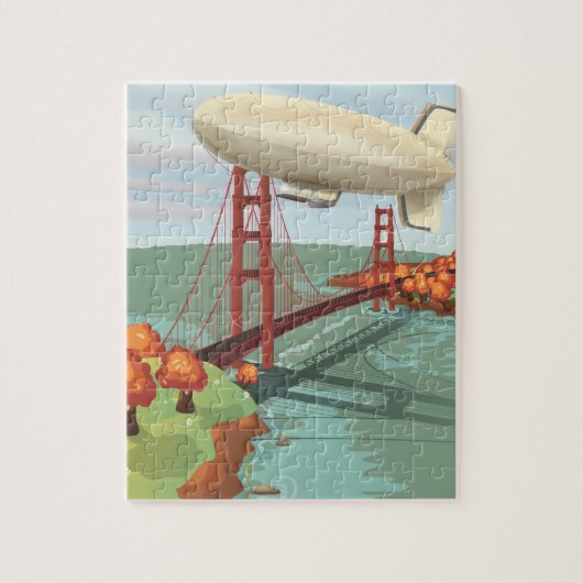 Blimp Luchtballon Legpuzzel (Verticaal)